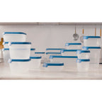 Curver grand chef vershoudbak vierkant 1.8l transparant donkerblauw