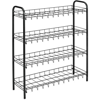 Tomado - Tomado Metaltex schoenenrek 4 rekken 64x23x80.5 cm zwart