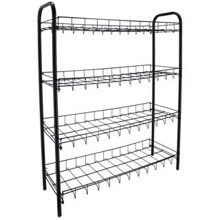 Tomado - Tomado Metaltex schoenenrek 4 rekken 64x23x80.5 cm zwart