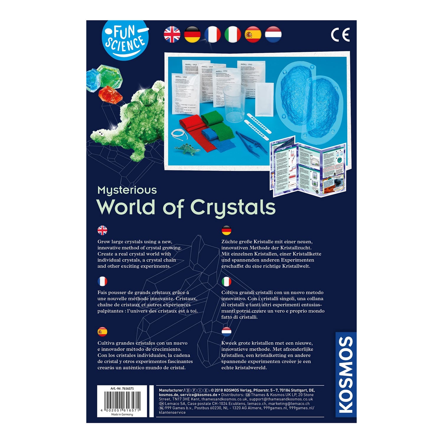 Selecta kosmos world of crystals experiment set