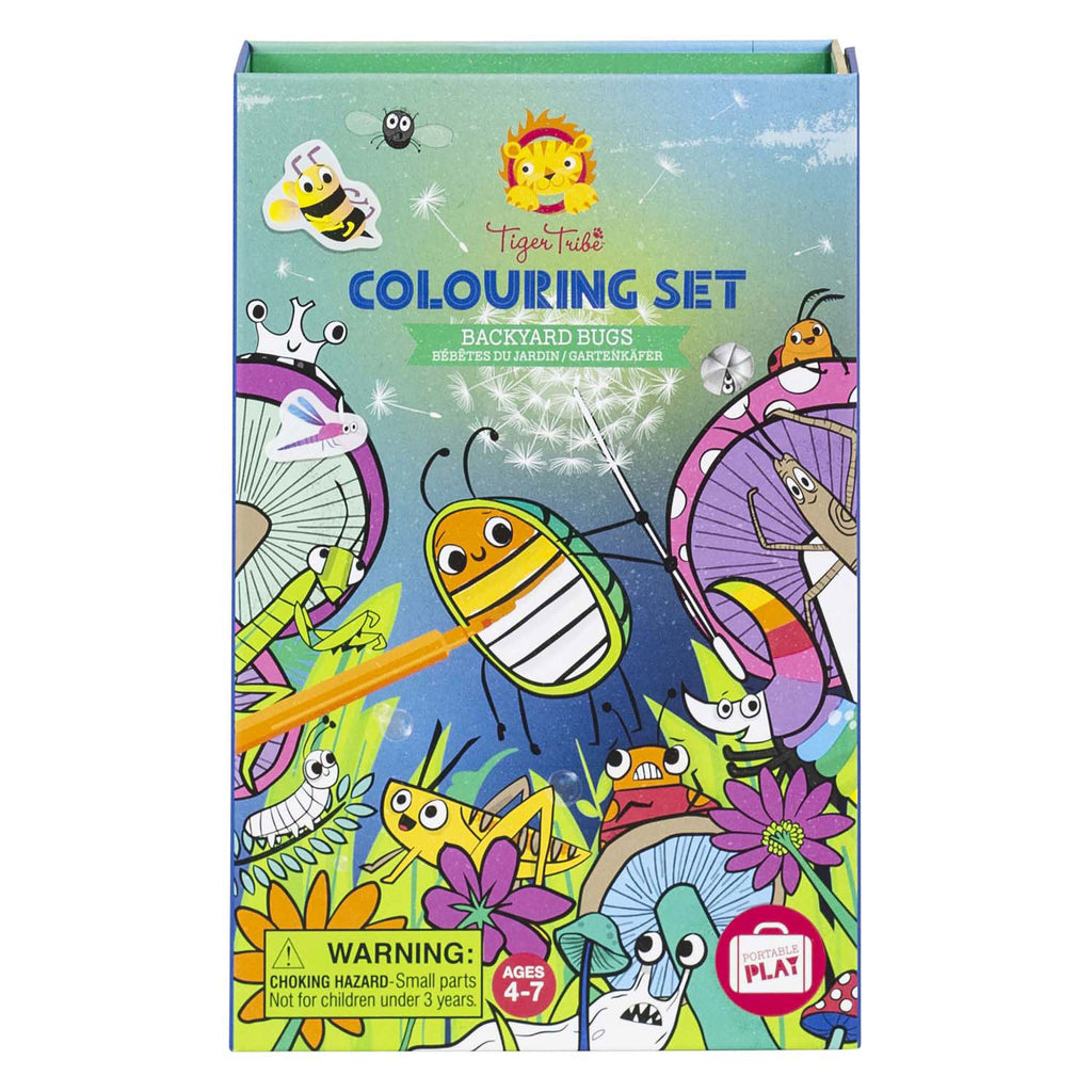 Tiger tribe kleurset tuinbeestjes kleurplezier voor kinderen - creatieve set.