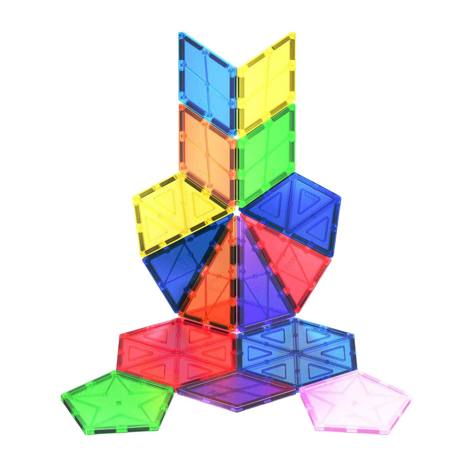 Picasso Tiles - Picasso Tiles Tactic - constructiespeelgoed - magnetic tiles - magnetische tegels - geometry set - stem speelgoed - creatief bouwspeelgoed - 16-delig - vanaf 3 jaar