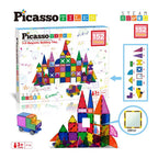 Picasso Tiles - Picasso Tiles Tactic - constructiespeelgoed - magnetic tiles - magnetische tegels - blocks and mirrors set - stem speelgoed - creatief bouwspeelgoed - 152 delig - vanaf 3 jaar