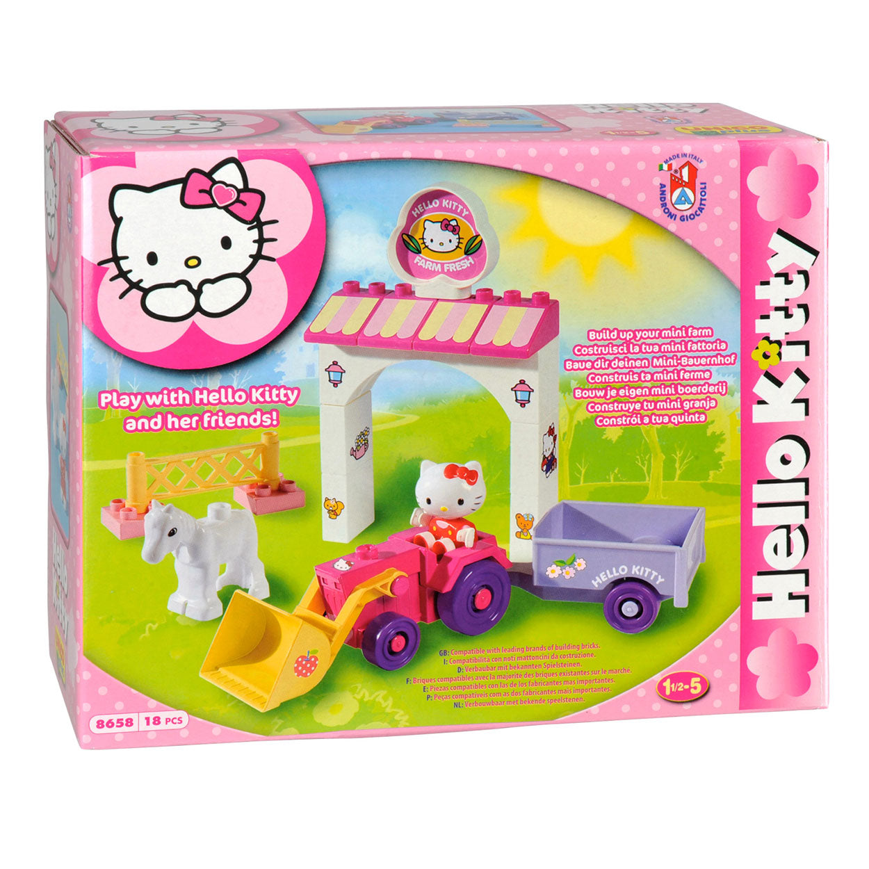 Androni hello kitty unico mini boerderij - 18dlg.