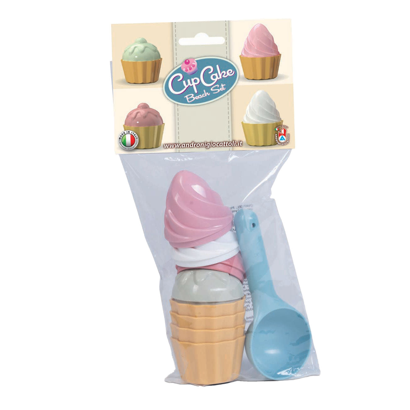 Androni cupcake zandvormen met schep, 9dlg.