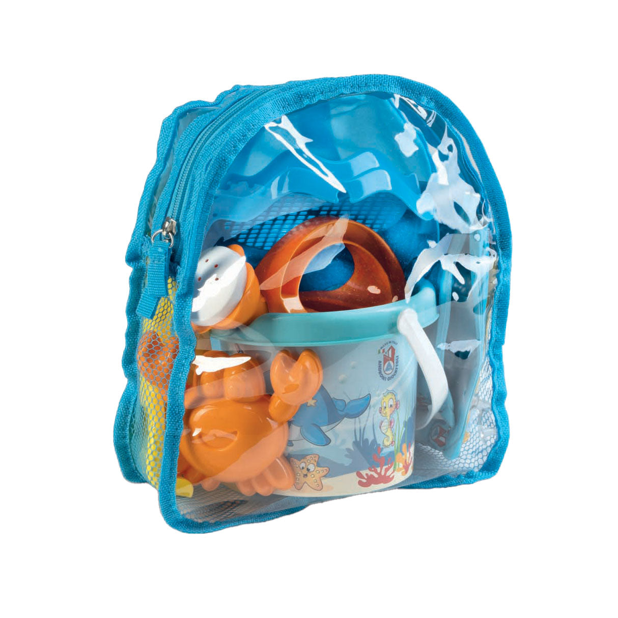 Androni rugzak met strandset zeedieren, 6dlg.
