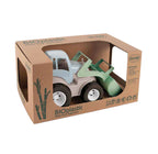 Dantoy tractor met voorlader groen blauw, 30cm