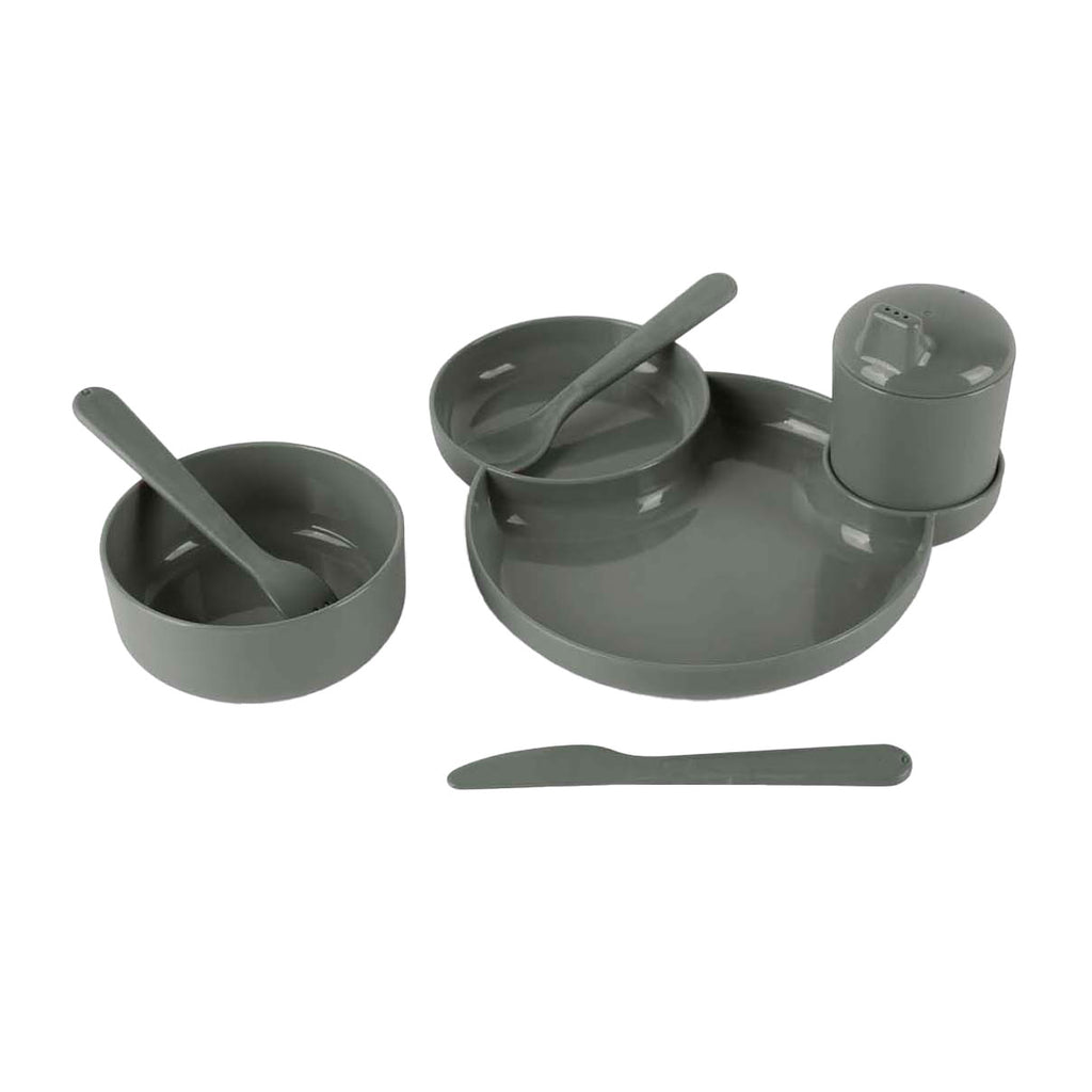 Dantoy kinderservies olijfgroen, 7dlg.