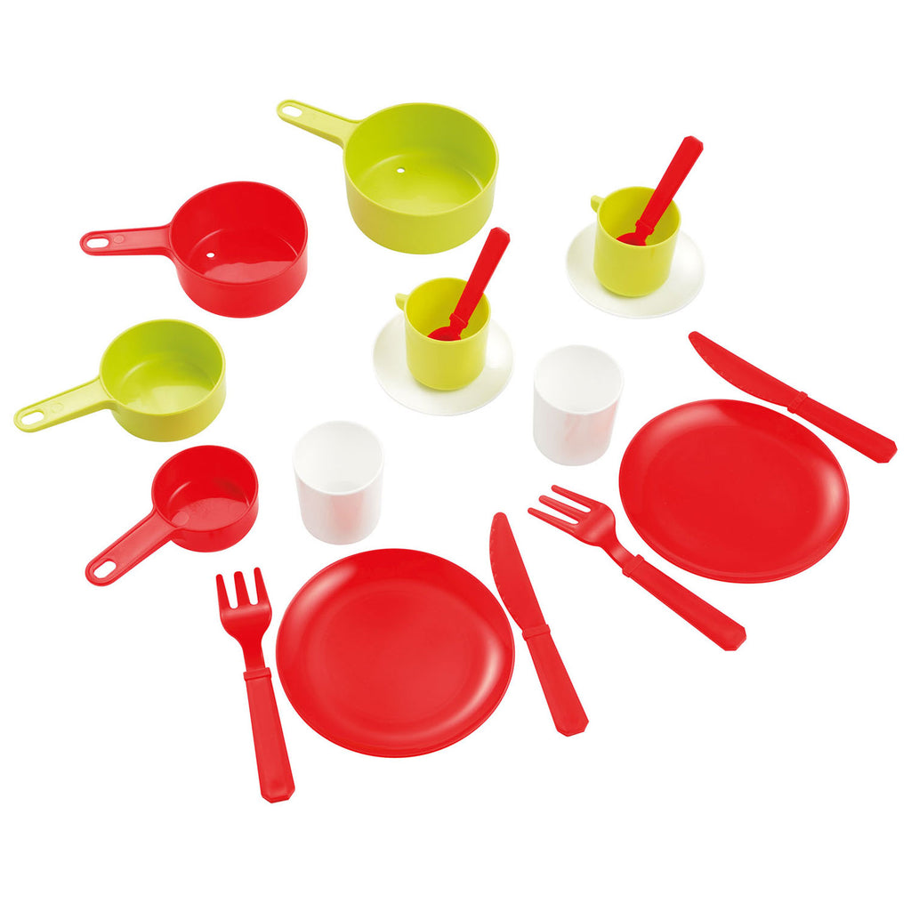 Ecoffier pan met eetset - 18 delig - 32 cm