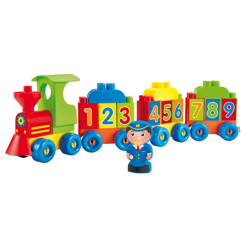 Ecoiffier abrick locomotief letters en cijfers