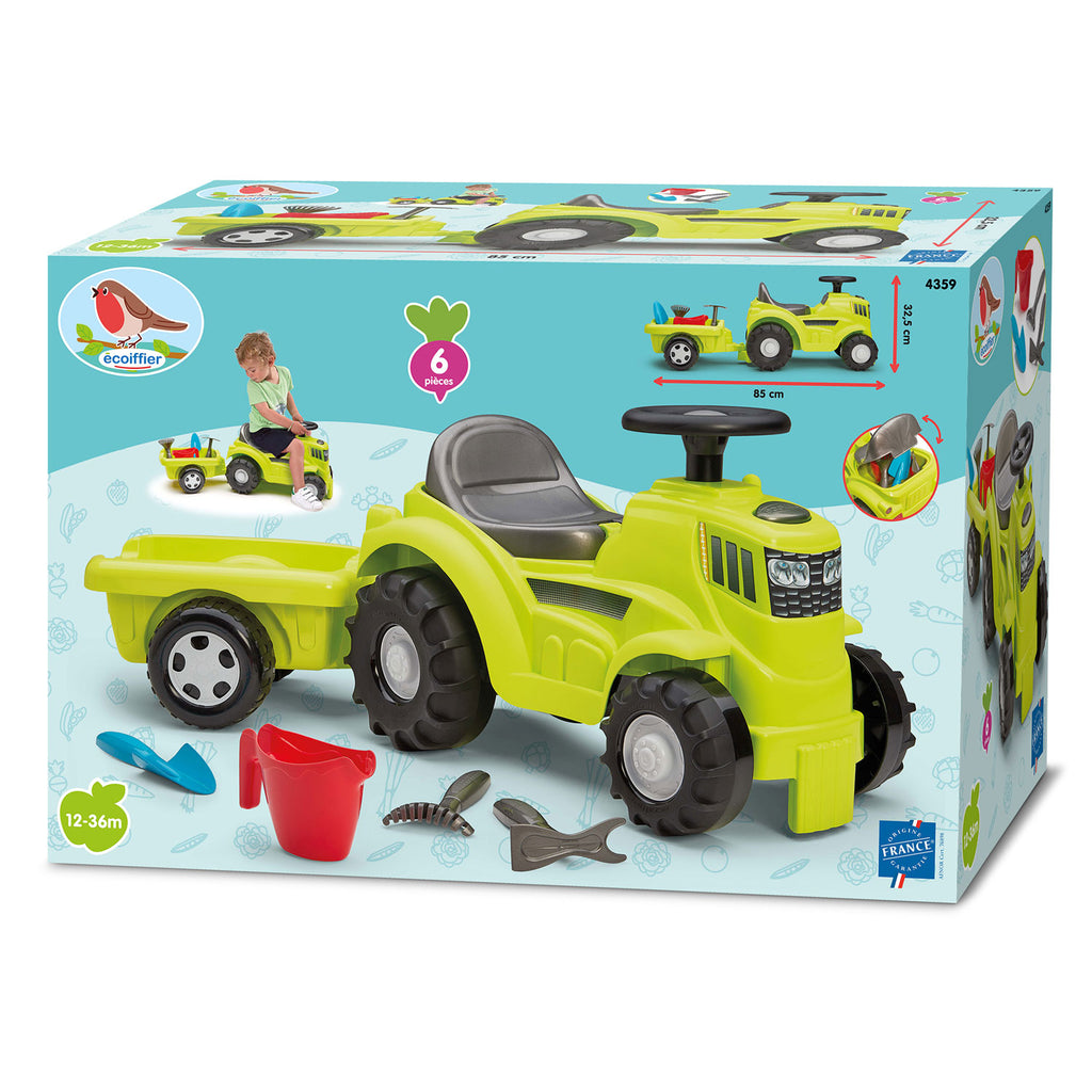 Ecoiffier - tractor met aanhanger