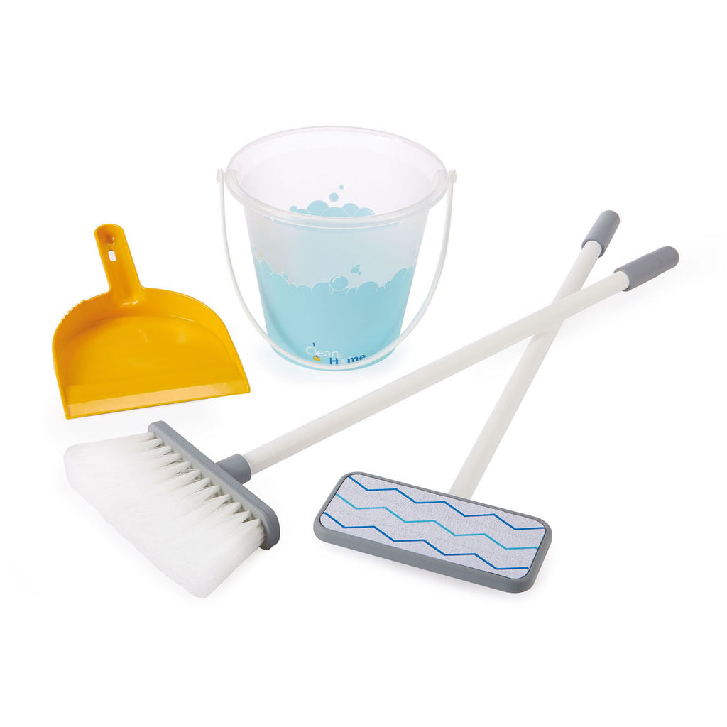 Ecoiffier schoonmaak trolley blauw - 5dlg.