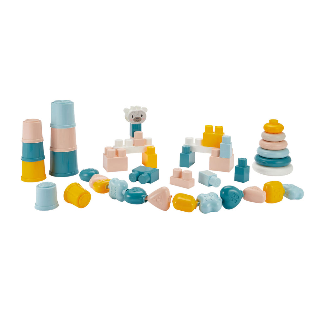 Abrick - Buitenband babyspeelgoed 4in1 speelset in opbergbox - 41dlg.
