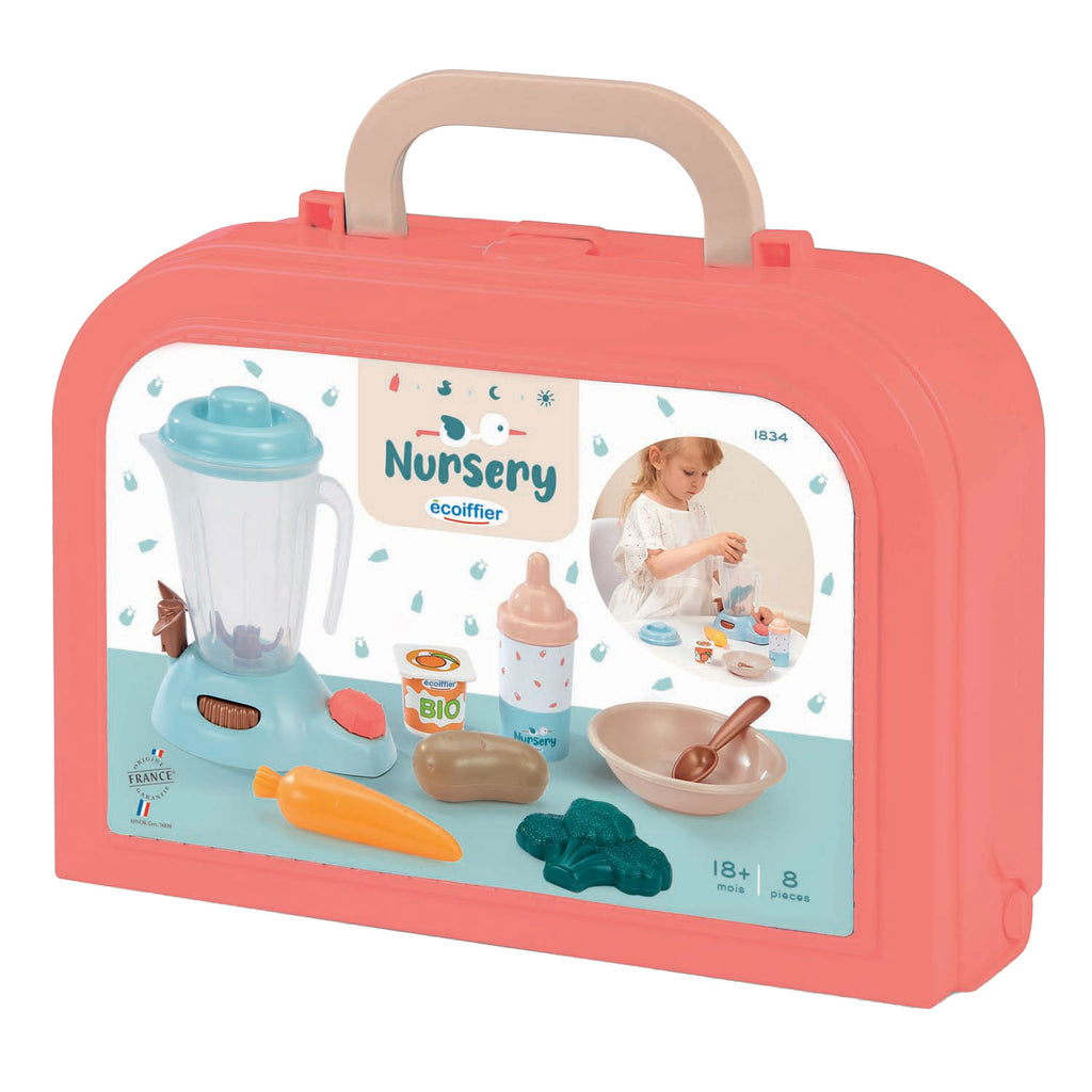 Ecoiffier nursery verzorging - baby's voedingsset in koffer - 8dlg.