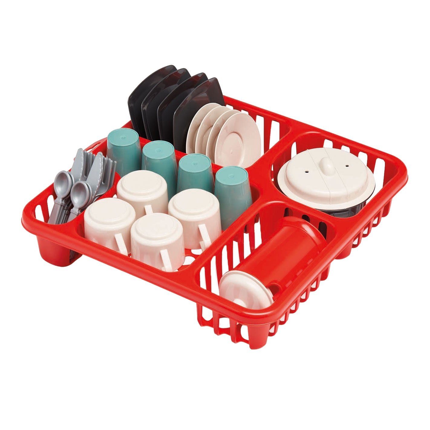 Ecoiffier - 100% chef kleurrijke afdruiprek met accessoires - 30cm