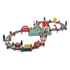 Ecoiffier abrick bouwset treinbaan - station en accessoires - 140dlg.