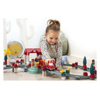 Abrick ecoiffier bouwset treinbaan - station en accessoires - 140dlg.