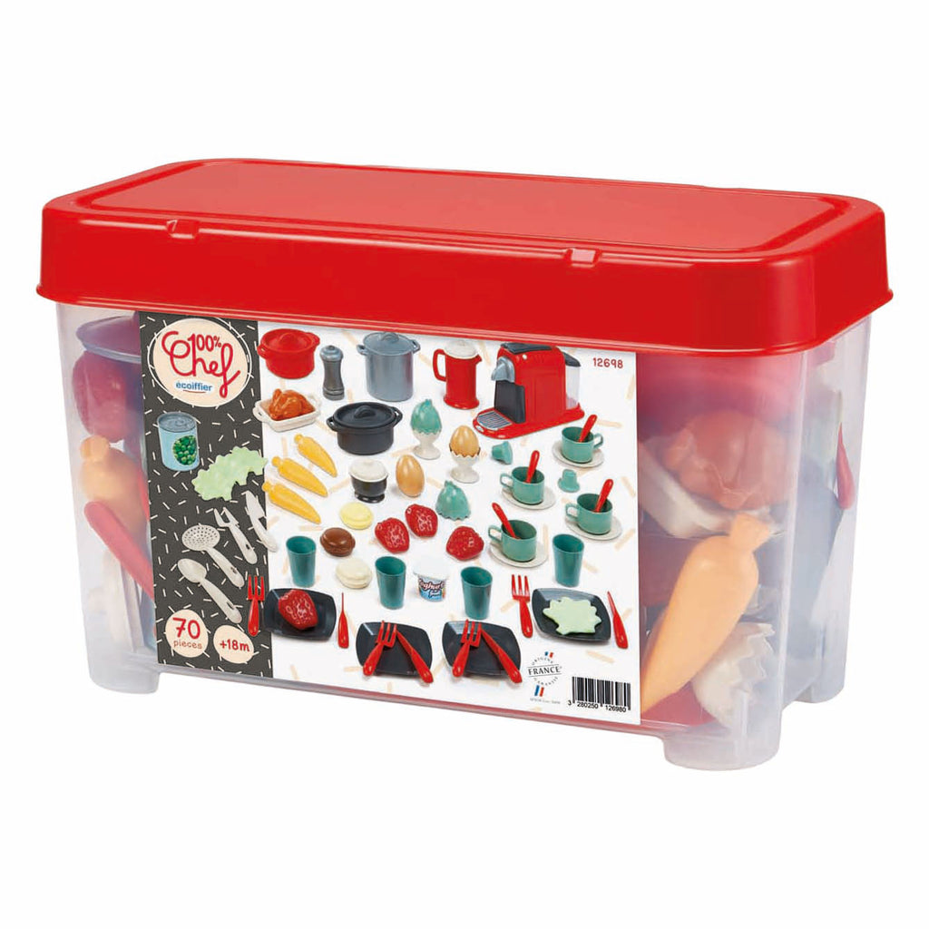 Écoiffier - Écoiffier 100% chef servies in opbergbox - 70dlg.