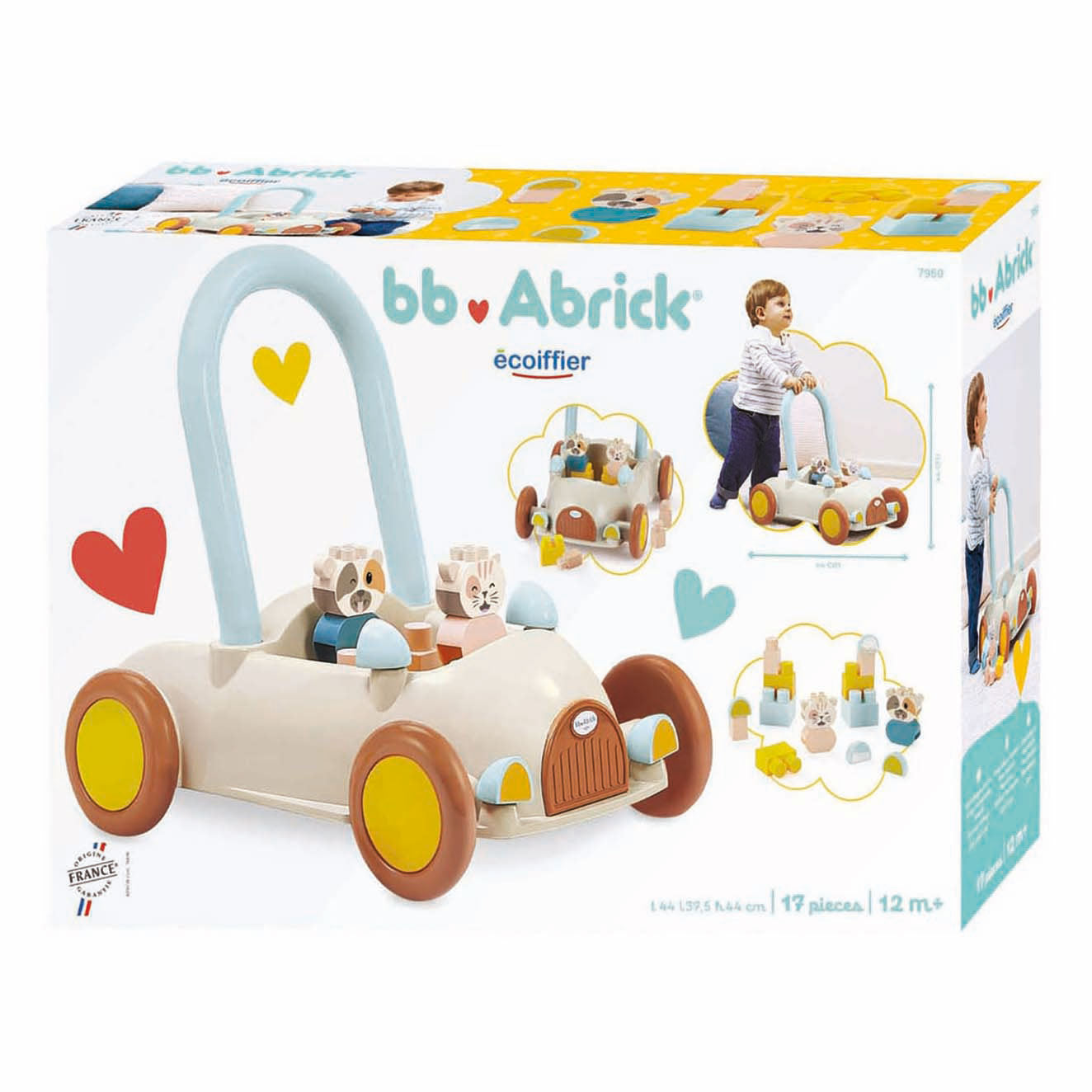 Ecoiffier abrick ecoiffier bb abrick loopwagen - 17dlg.