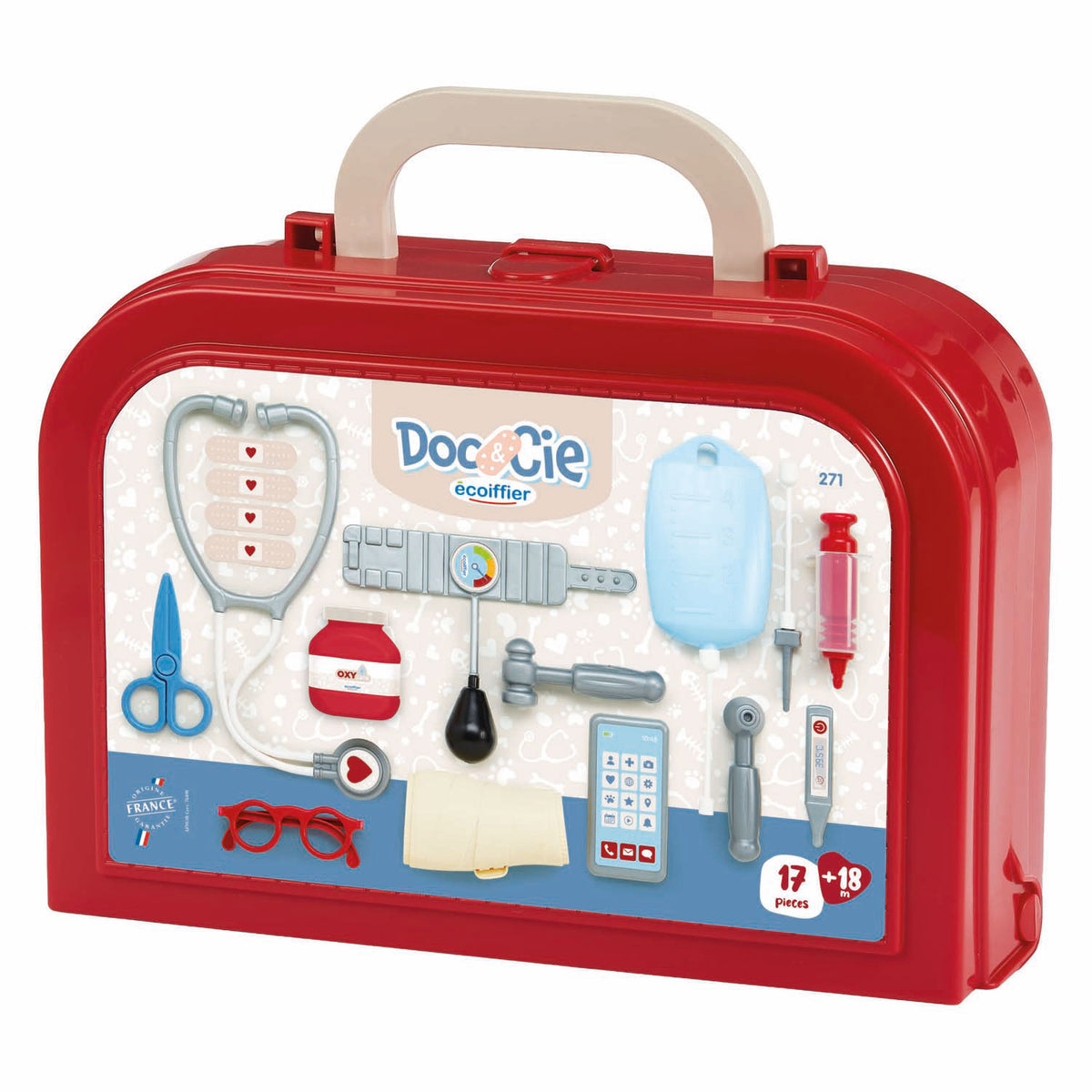 Écoiffier ecoiffier doc cie luxe dokterskoffer - 17dlg.