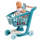 Ecoiffier - vert azur gevulde winkelwagen met babypop - 8dlg.