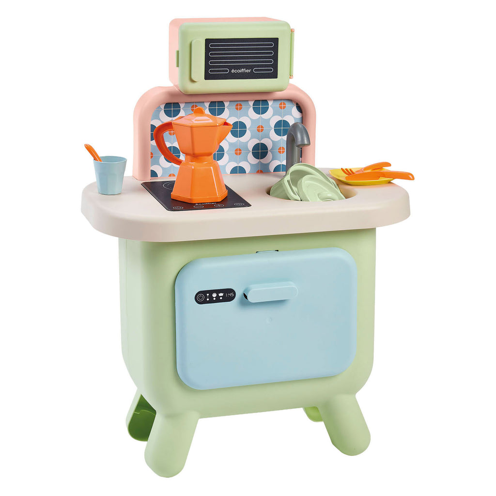 Ecoiffier - Eociffier vert azur saliekleurige keuken - 17dlg.