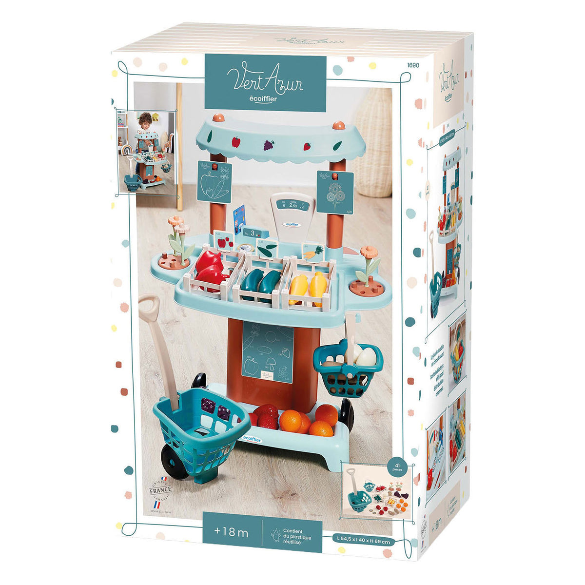 Écoiffier ecoiffier vert azur marktkraam - 41dlg.