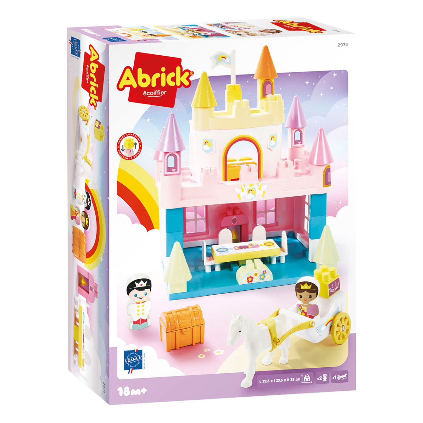 Ecoiffier - abrick bouwblokken regenboog kasteel