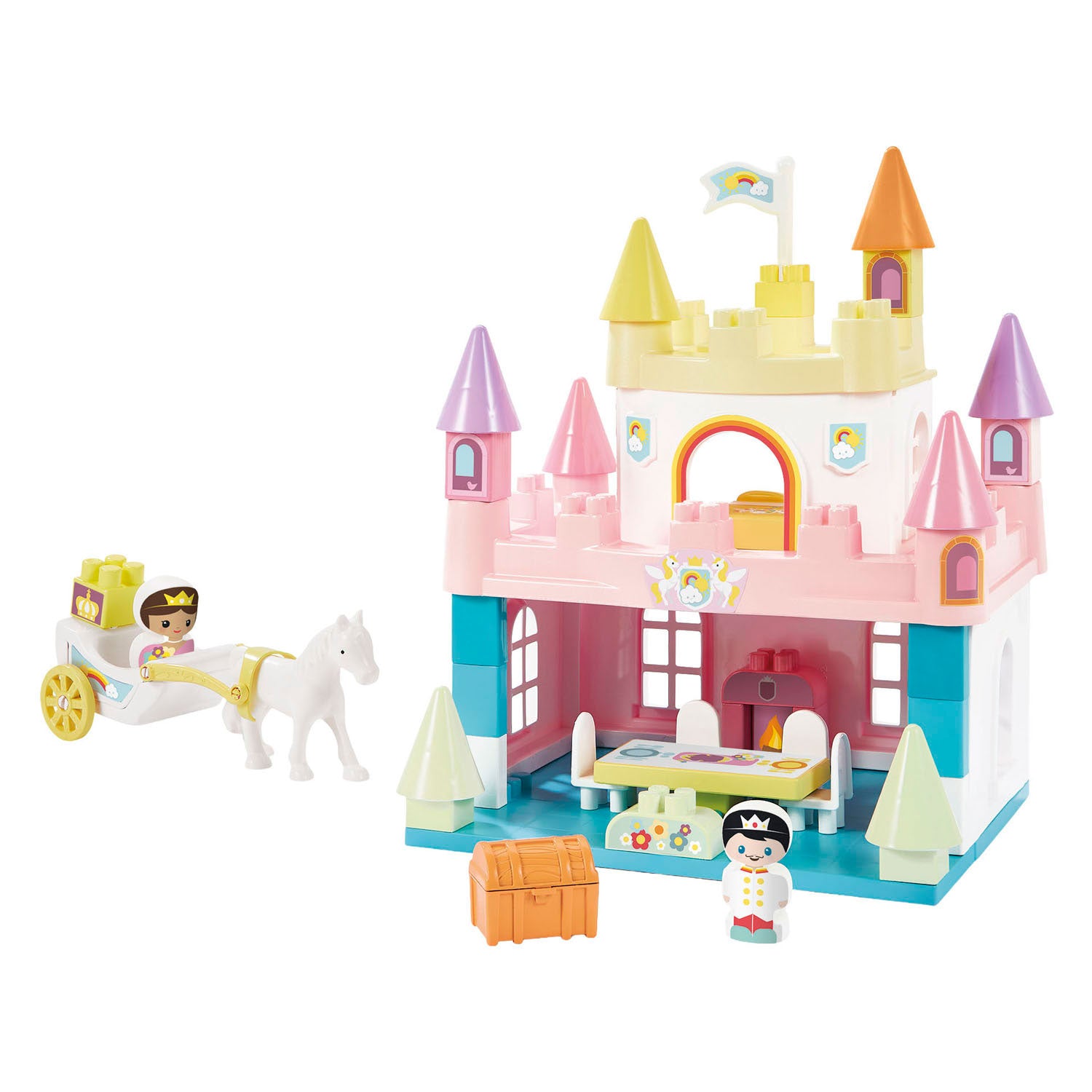 Ecoiffier - abrick bouwblokken regenboog kasteel