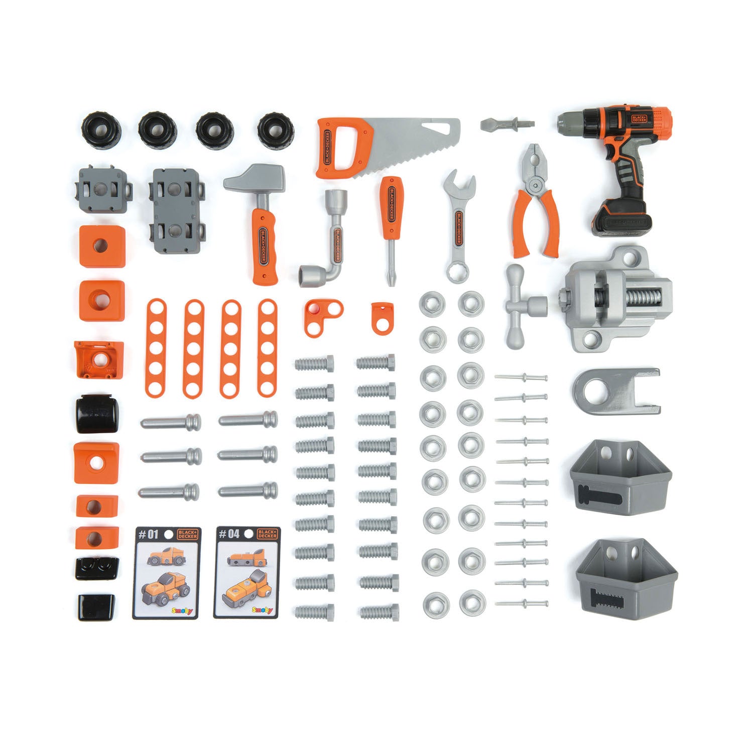 Smoby black decker bricolo speelgoedwerkbank, 92dlg.