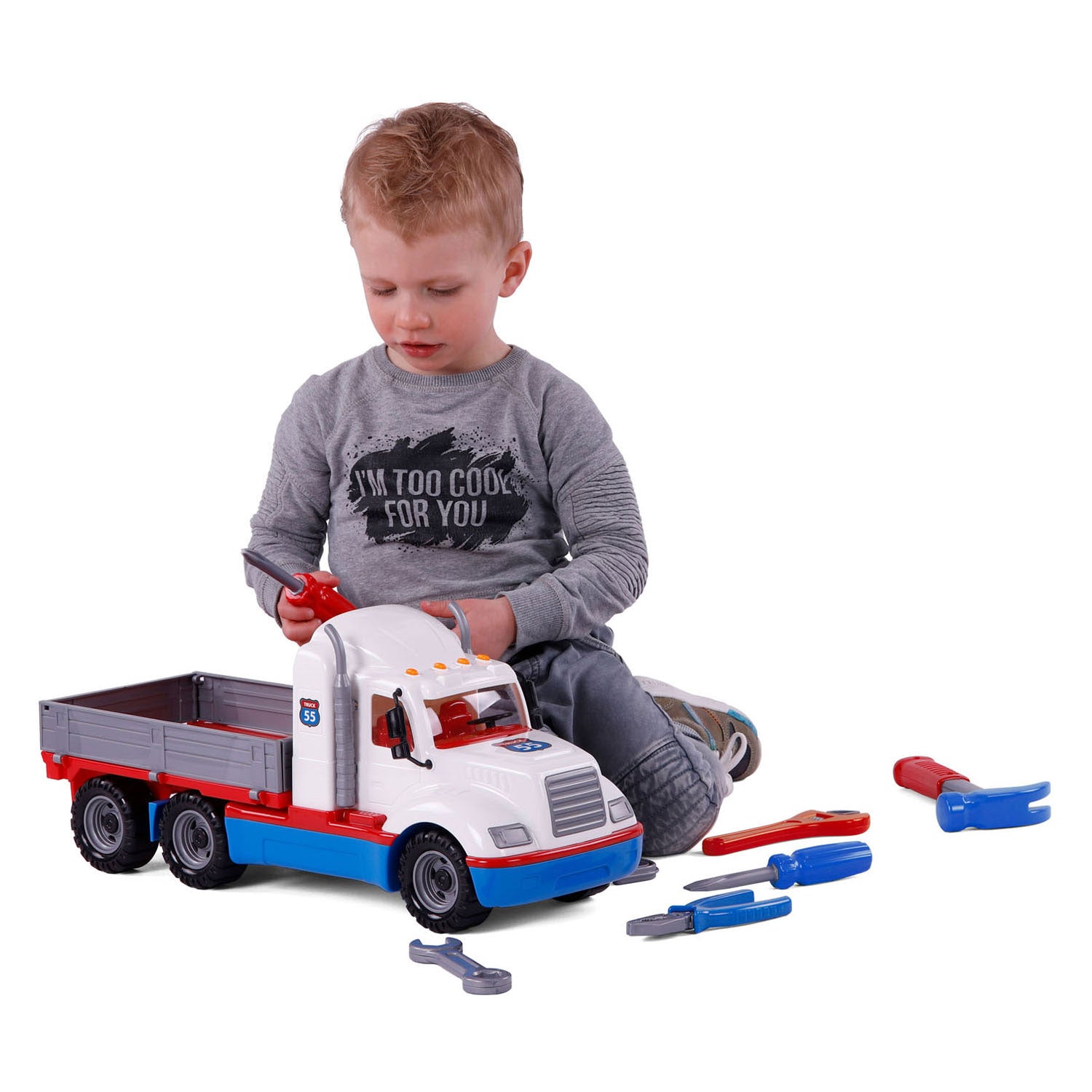 Cavallino torpedo vrachtwagen met 7 gereedschappen, schaal 1:16