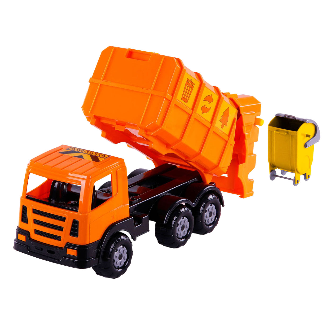 Cavallino - Cavallino xl vuilniswagen oranje 42cm