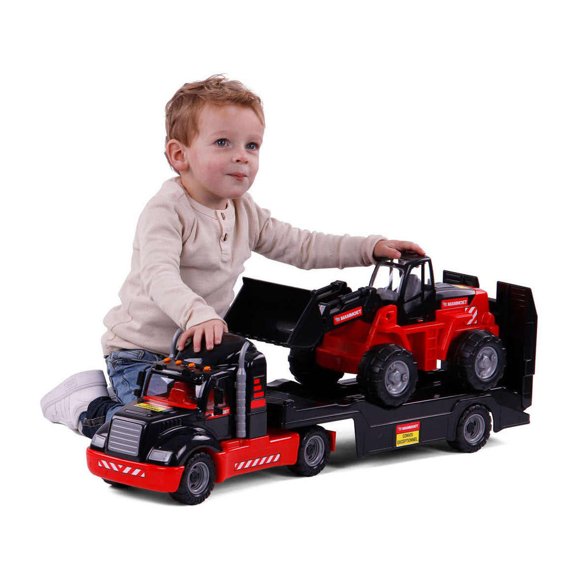 Cavallino mammoet torpedo vrachtwagen met bulldozer, schaal 1:16
