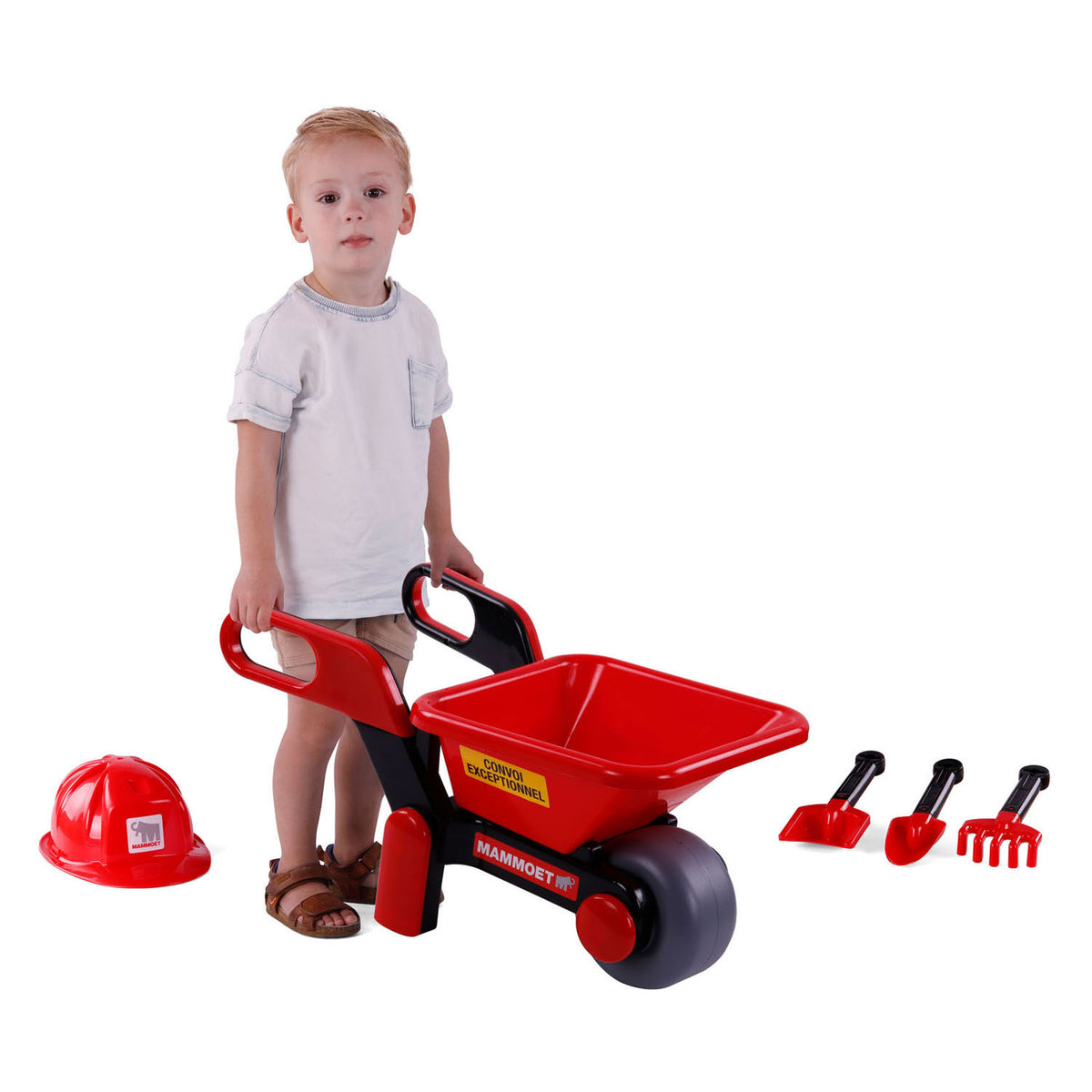 Cavallino mammoet kruiwagen met helm en gereedschap, 5ldg.