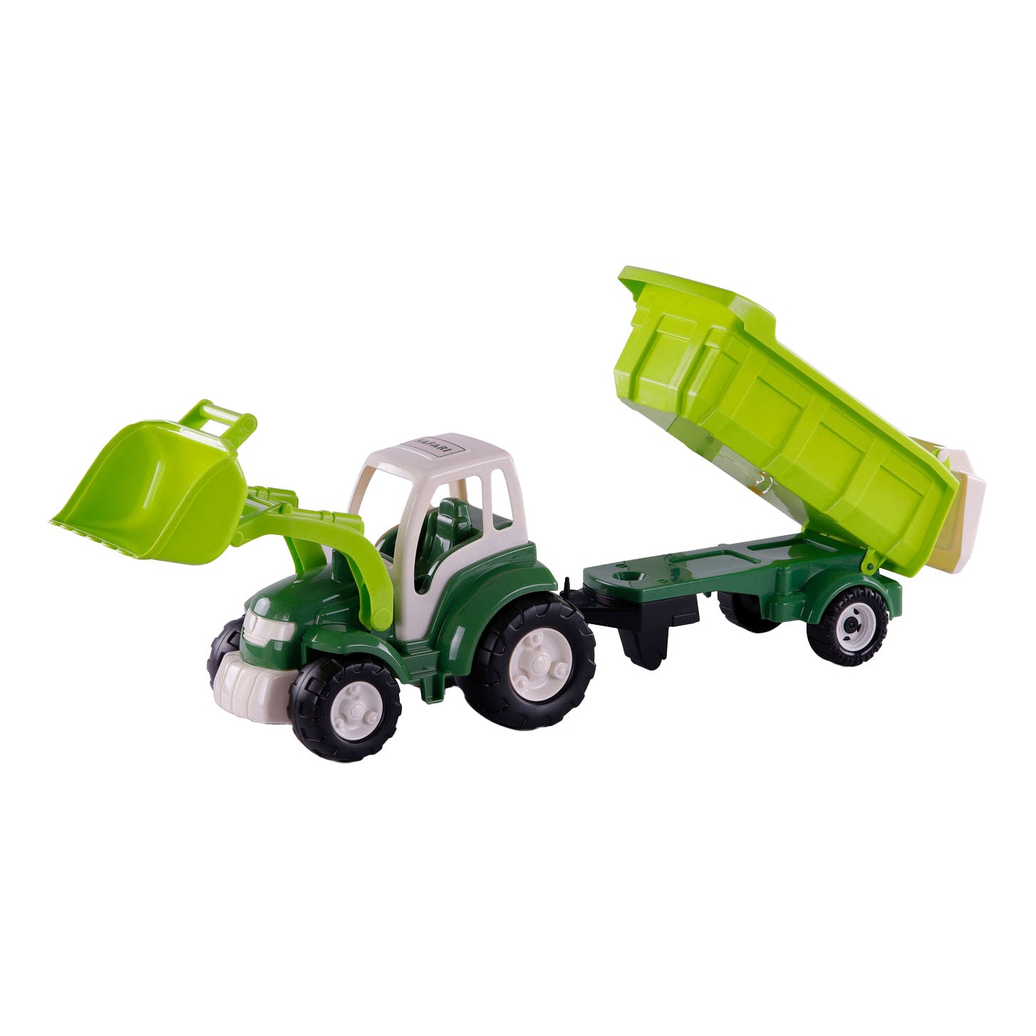 Cavallino - Cavallino xl tractor groen met kiep aanhangwagen 865cm