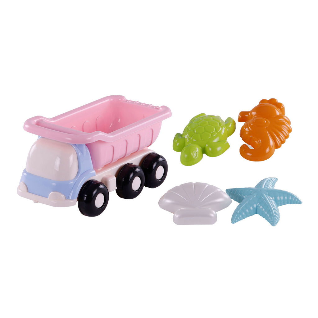 Cavallino - Cavallino strand kiepwagen met 4 zandvormen roze