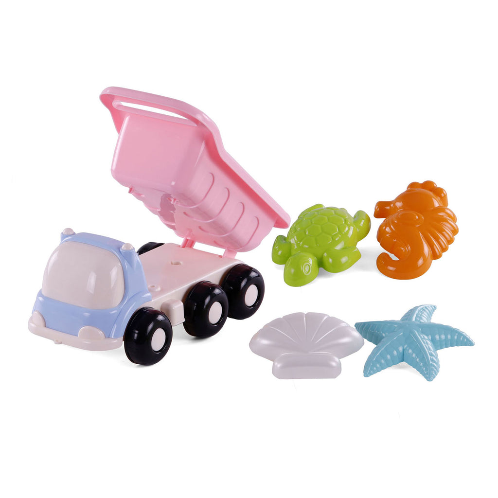 Cavallino - Cavallino strand kiepwagen met 4 zandvormen roze