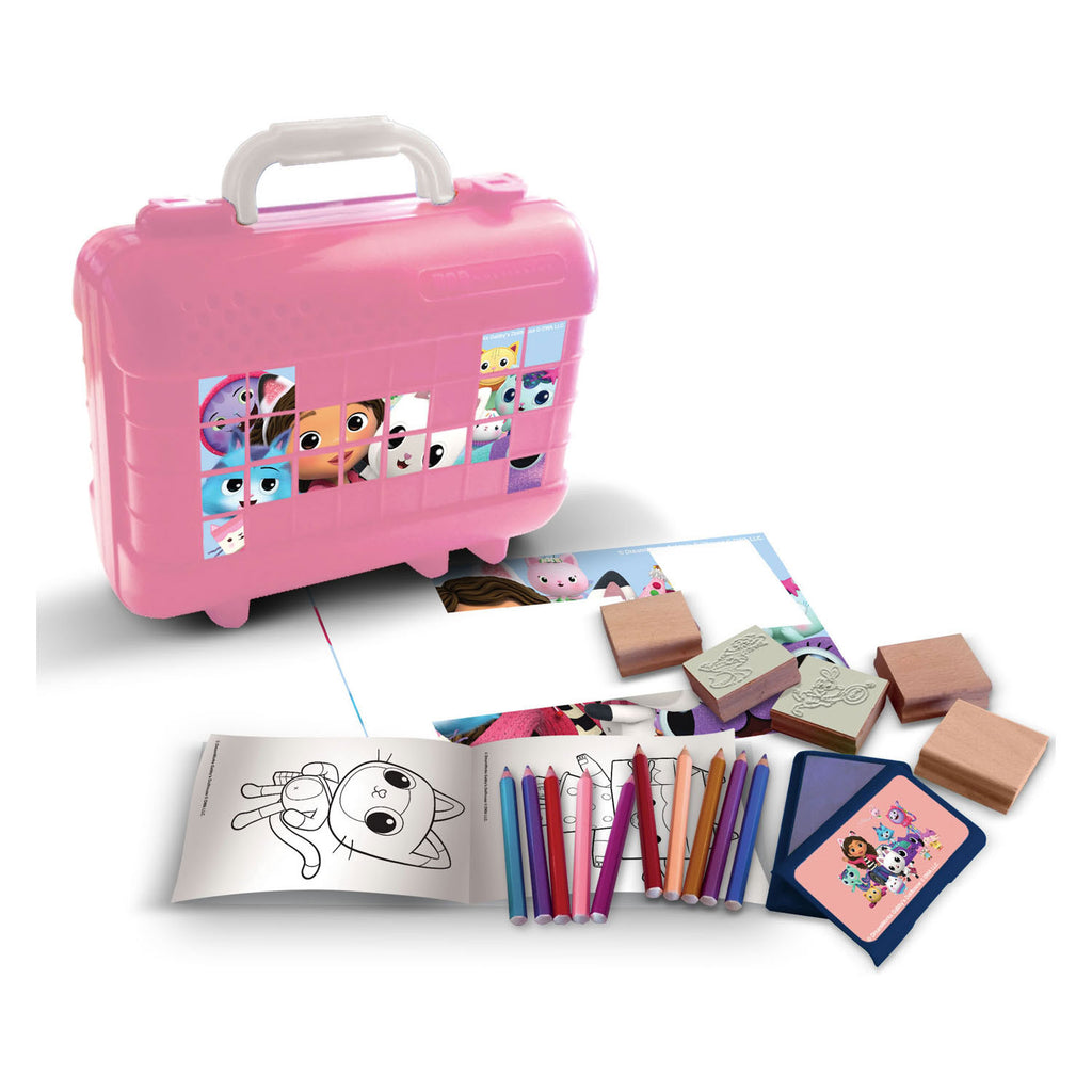 Multiprint gabby’s dollhouse kofferset - stempel kleuren