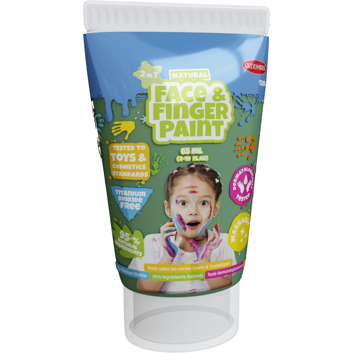 Boti - Boti Natural face & fingerpaint tube - groen 65ml