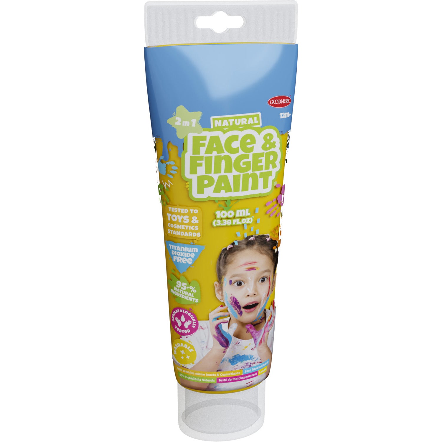 Boti - Boti Natural face & fingerpaint tube - geel 100ml