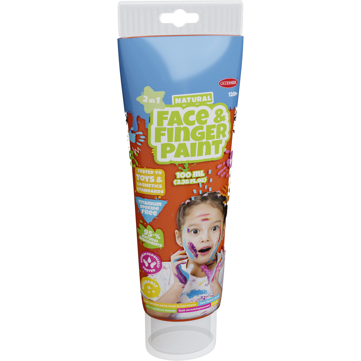 Boti - Boti Natural face & fingerpaint tube - oranje 100ml