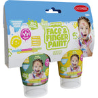 Natural face fingerpaint tube - groen en geel, 2x65ml