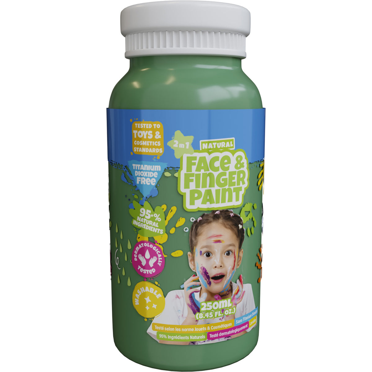Boti - Boti Natural face & fingerpaint fles - groen 250ml