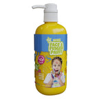Natural face fingerpaint fles met pompje - geel, 1l