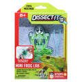 Joker dissect-it ontleed een kikker met vergrootglas