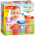 Quercetti - bouwset momy soft dieren - 12 zachte blokken voor baby's.