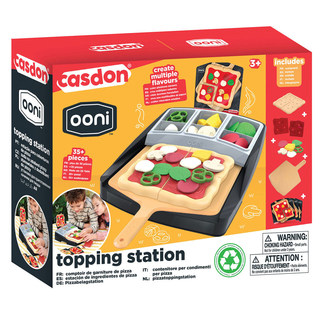 Casdon ooni-speelgoedpizzastation met vershoudbakjes