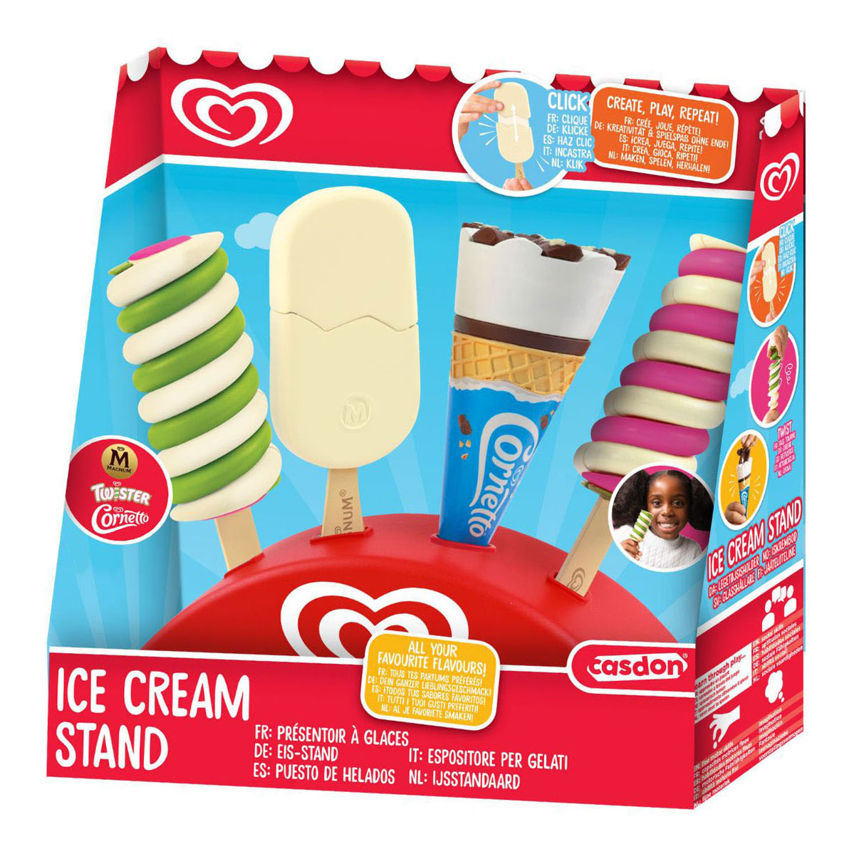 Casdon - Casdon ola 3 speelijsjes met standaard