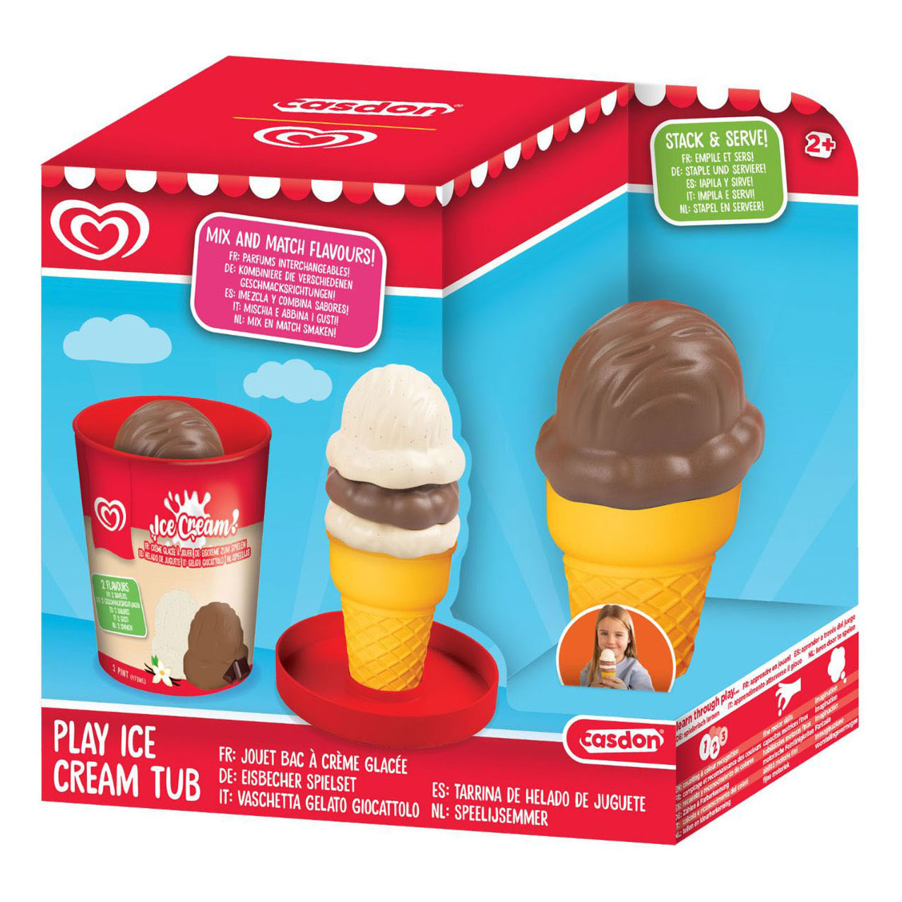 Casdon - Casdon ola speelijs emmer - vanille en chocolade