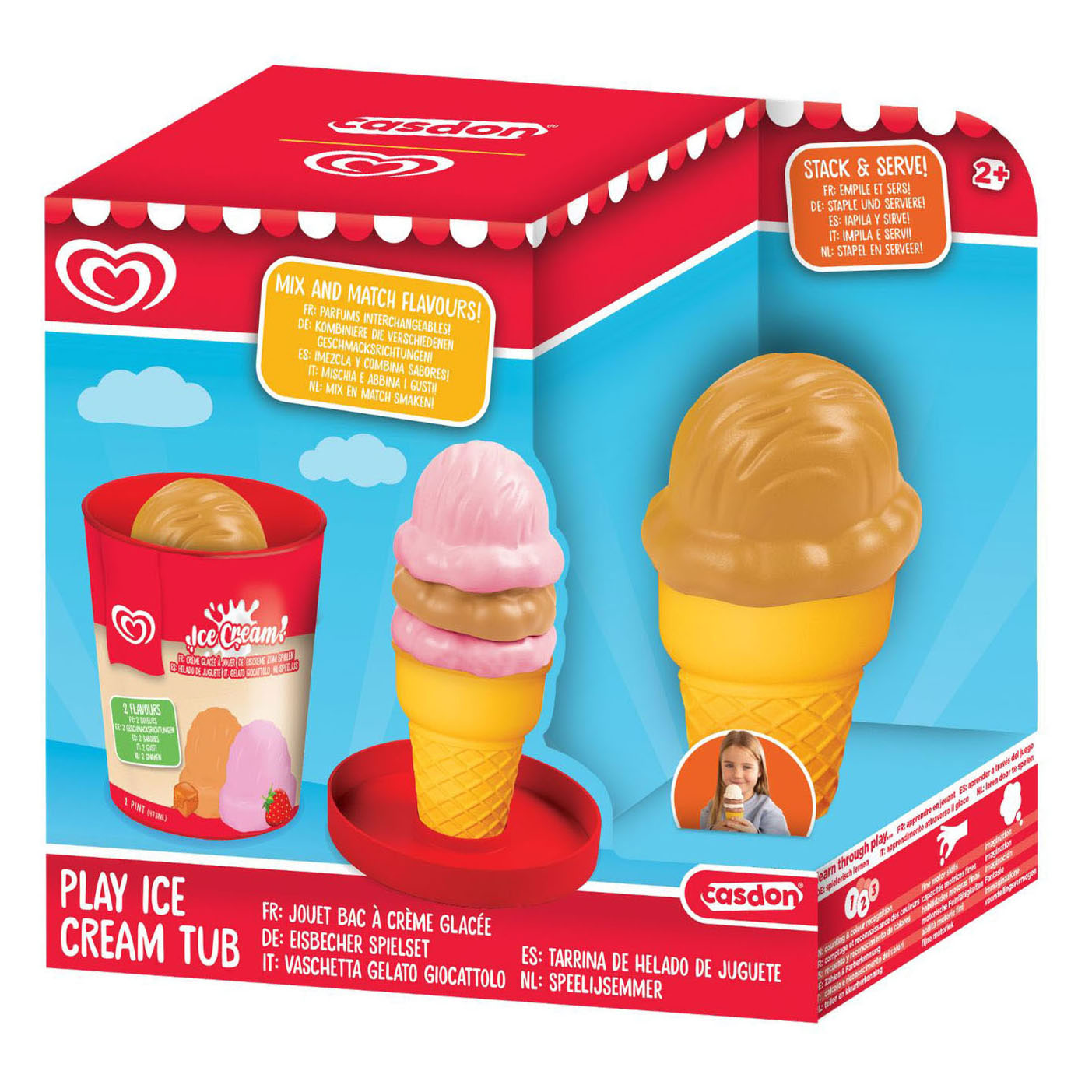 Casdon - Casdon ola speelijs emmer - aardbei en caramel